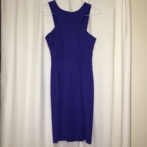 Royal blue cocktail dress w/ keyhole back detail.
